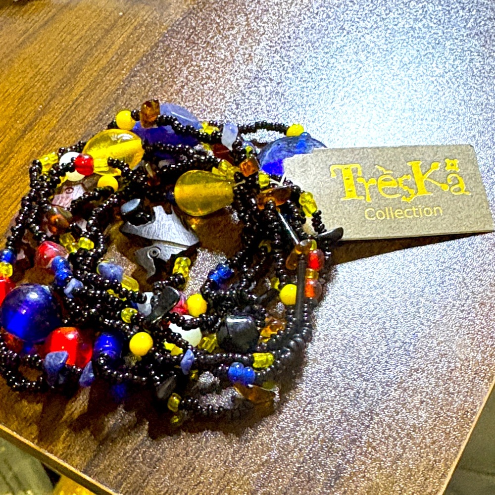 Treska Collection Multi-Color Beaded Wrap Bracelet